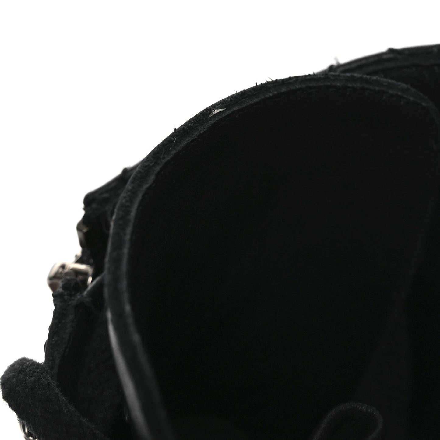 Calfskin Quilted Lace Up Combat Boots 37 Black