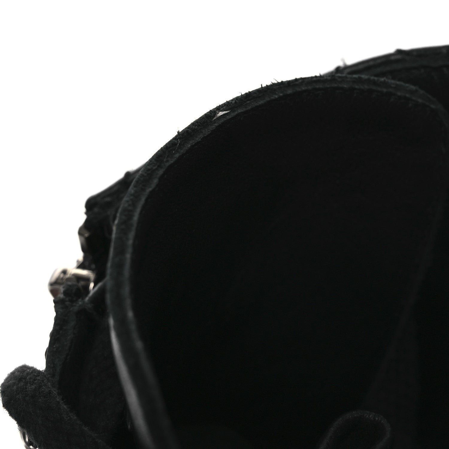 Chanel Calfskin Quilted Lace Up Combat Boots 37 Black 11 of 14