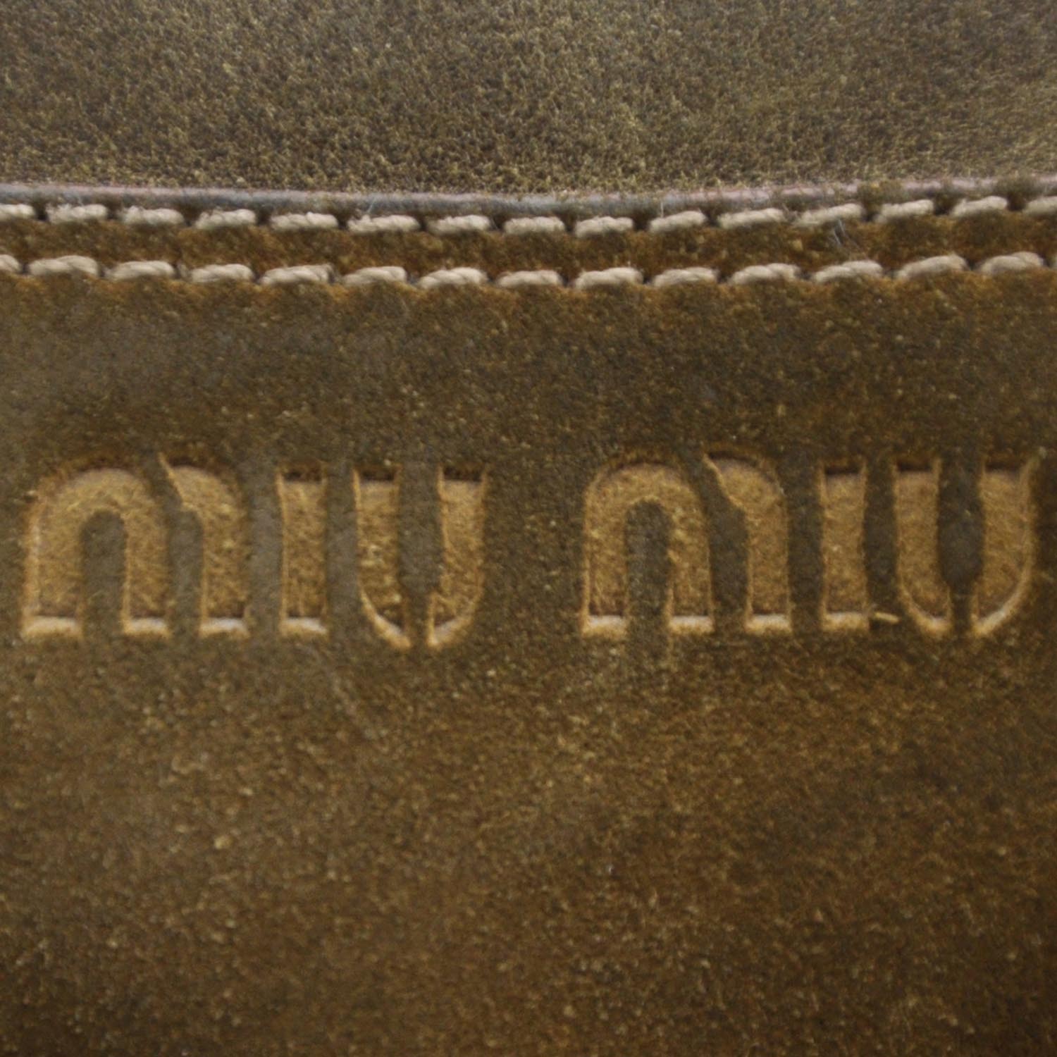 Miu Miu Leather Suede Messenger Bag Unisex 5 of 7