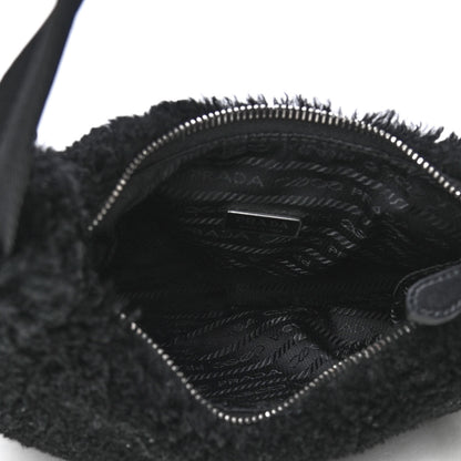 Prada Shearling Mini Re-Edition 2000 Bag Black 4 of 4