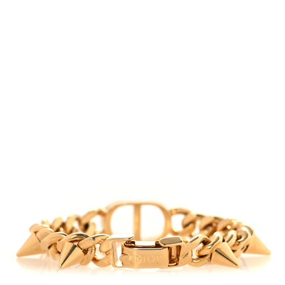 Christian Dior Metal Petit CD Spikes Chain Bracelet Gold 3 of 4