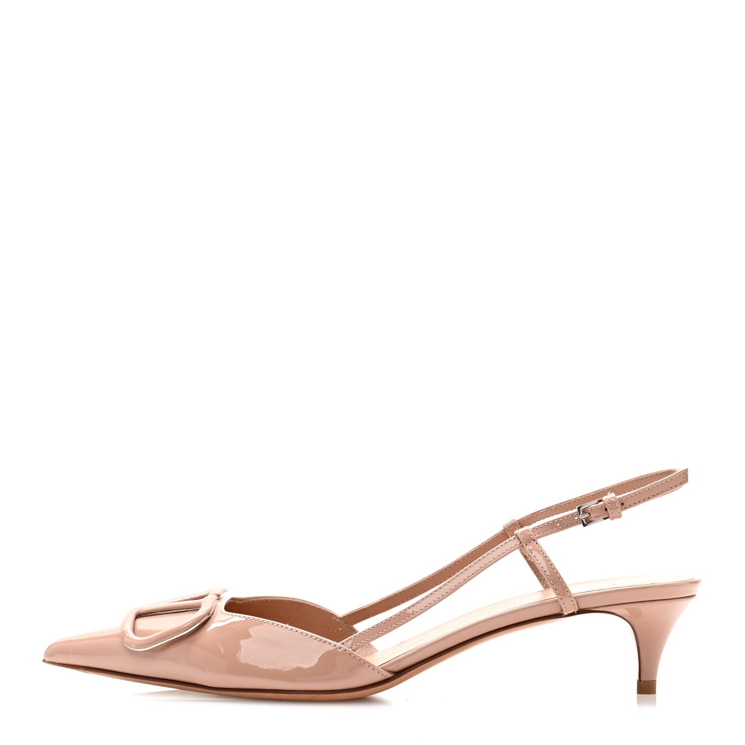 Valentino Garavani Patent Tonal Vlogo Slingback 40mm Pumps 39 Blush 1 of 9