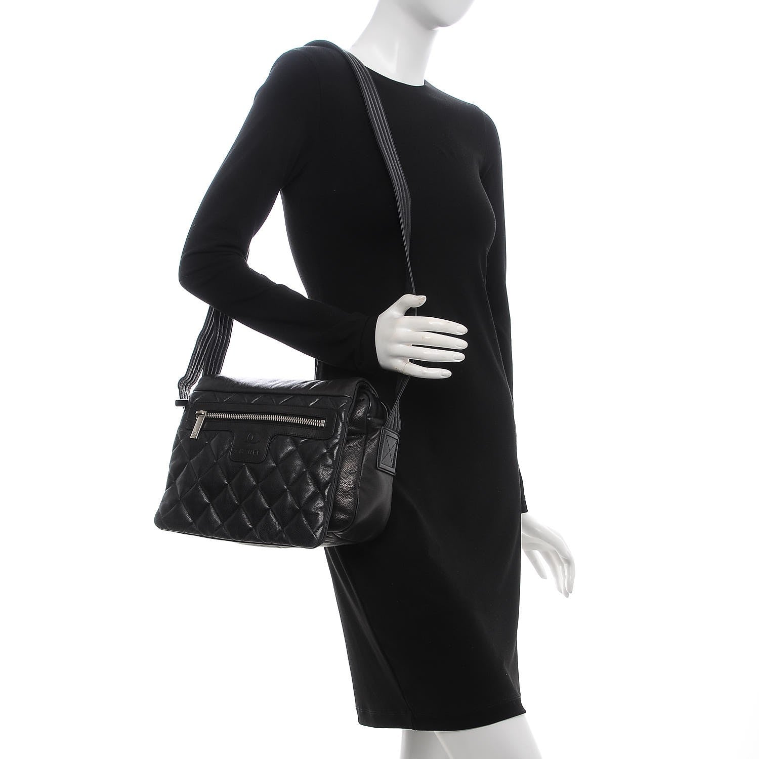 Chanel Caviar Quilted Small Coco Cocoon Messenger Black 2 of 7