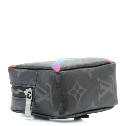 Louis Vuitton Monogram Eclipse Rainbow Box Pouch Bag Charm Key Ring 3 of 9