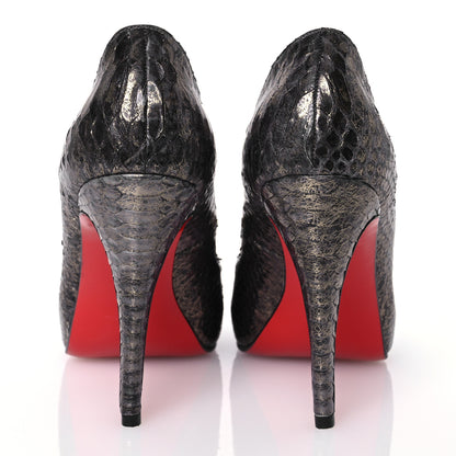Christian Louboutin Snakeskin Very Prive 120 Pumps 38.5 Anthracite 5 of 10