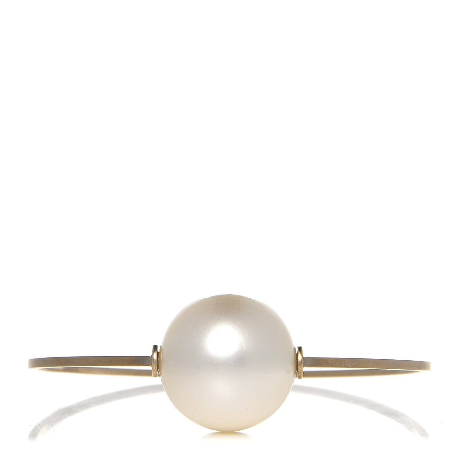 Pearl Large Bangle Gold