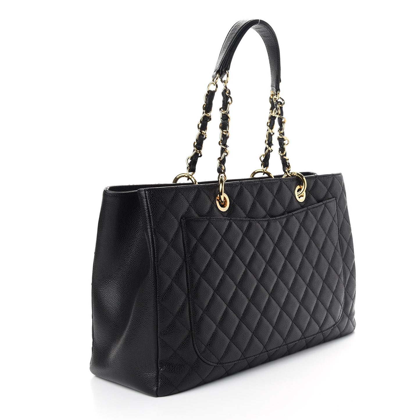 Caviar Quilted XL Grand Shopping Tote GST Black