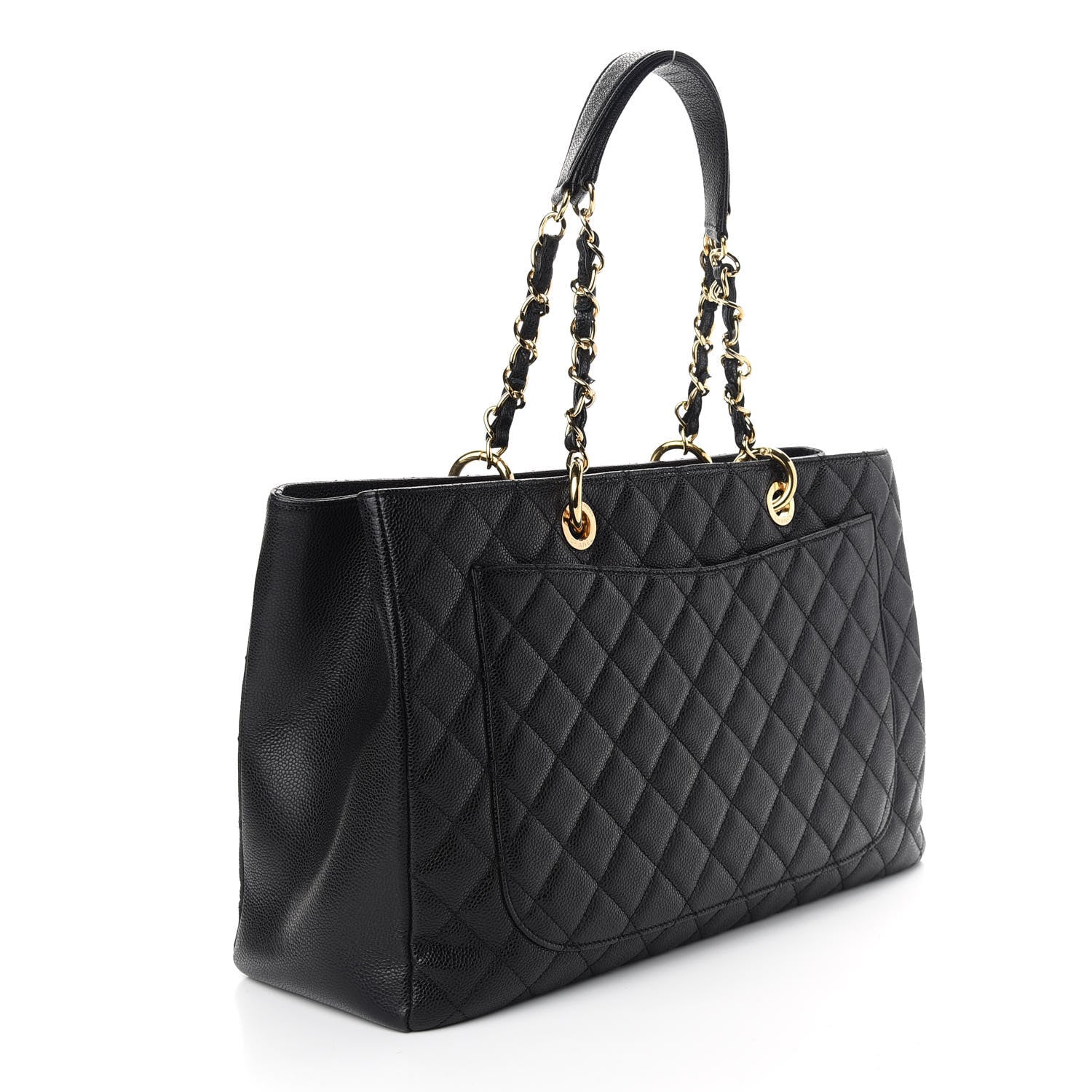 Chanel Caviar Quilted XL Grand Shopping Tote GST Black 3 of 9