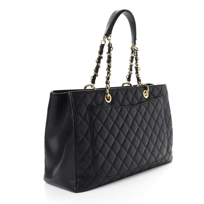 Chanel Caviar Quilted XL Grand Shopping Tote GST Black 3 of 9