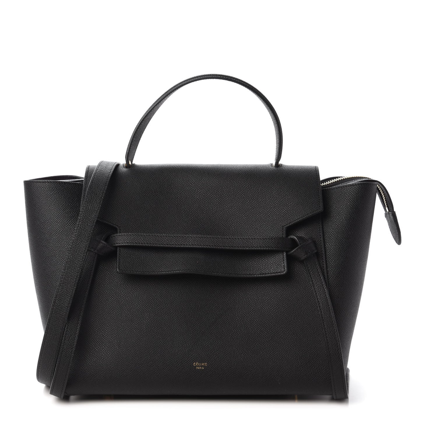 Grained Calfskin Mini Belt Bag Black