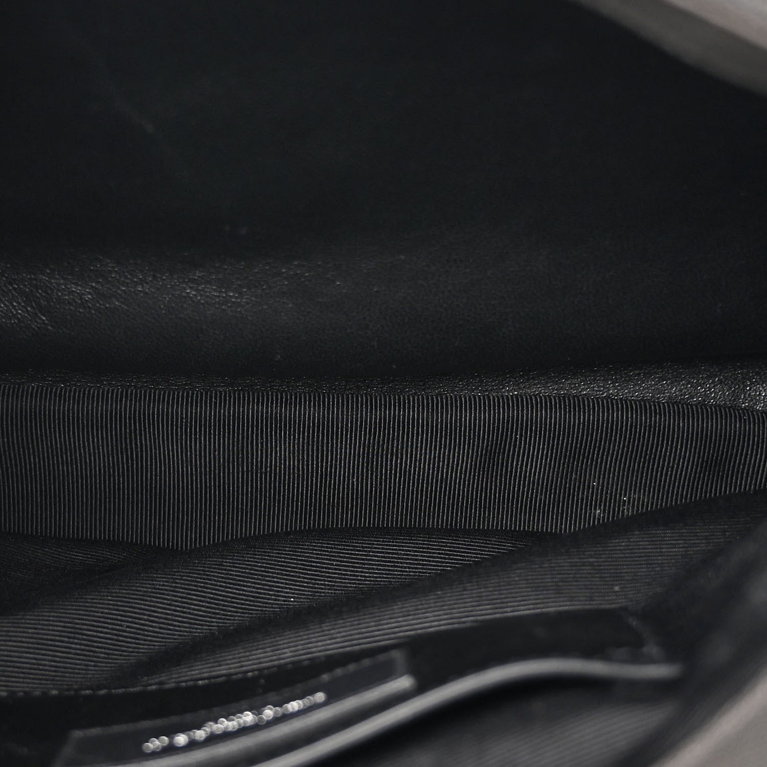 Saint Laurent Sheepskin Matelasse Chevron Monogram Large College Satchel Light Coal 6 of 12