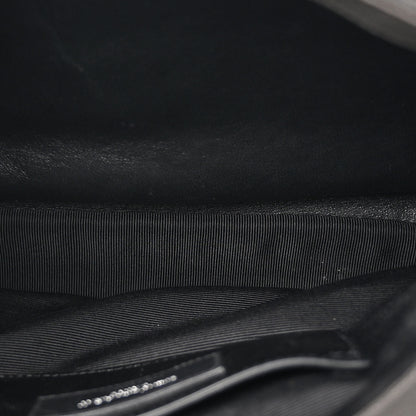 Saint Laurent Sheepskin Matelasse Chevron Monogram Large College Satchel Light Coal 6 of 12