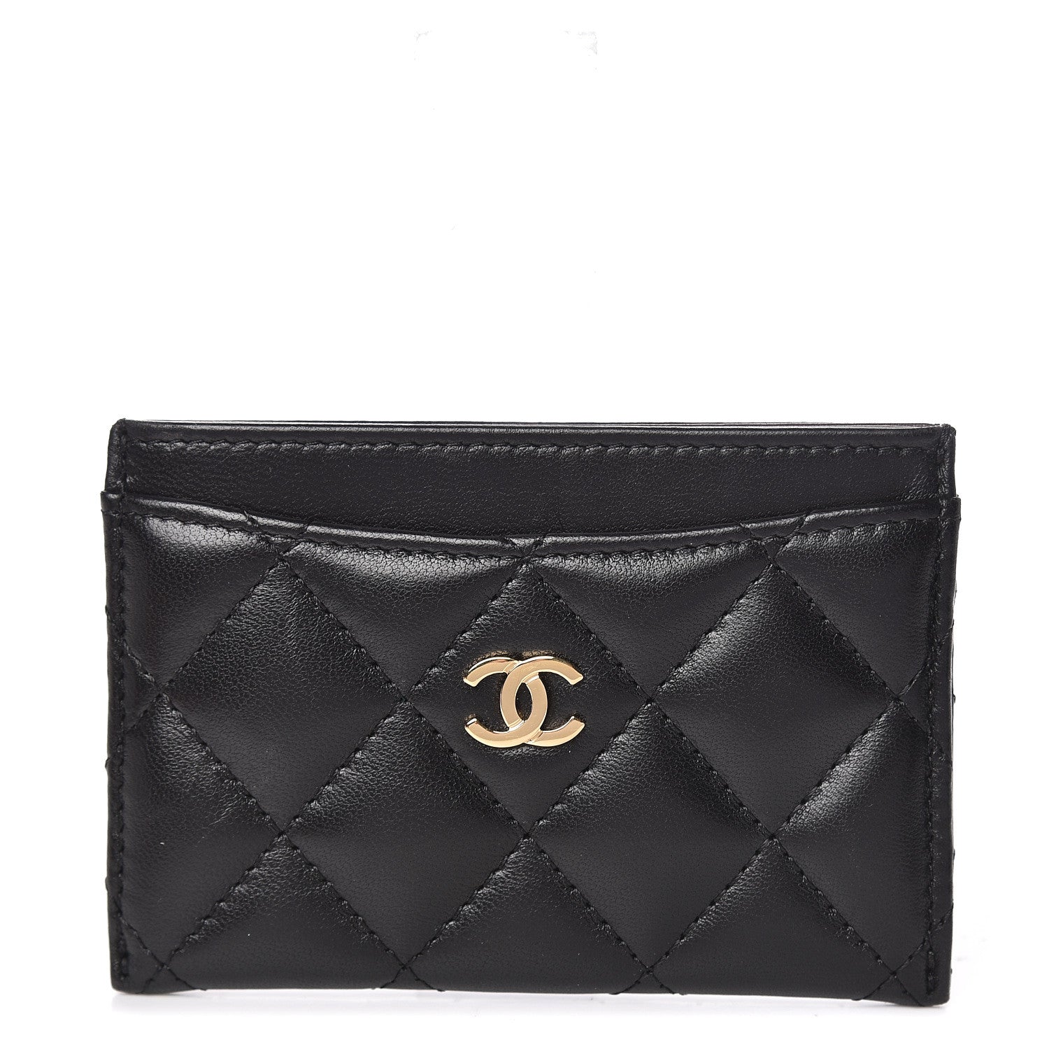 Chanel Lambskin Quilted Card Holder Black 1 of 13