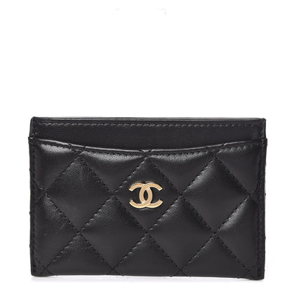 Chanel Lambskin Quilted Card Holder Black 1 of 13