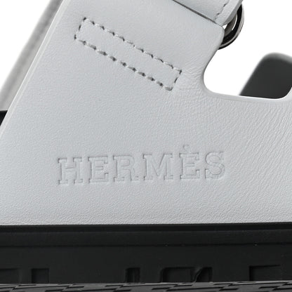 Hermes Calfskin Womens Chypre Sandals 37.5 White 11 of 13