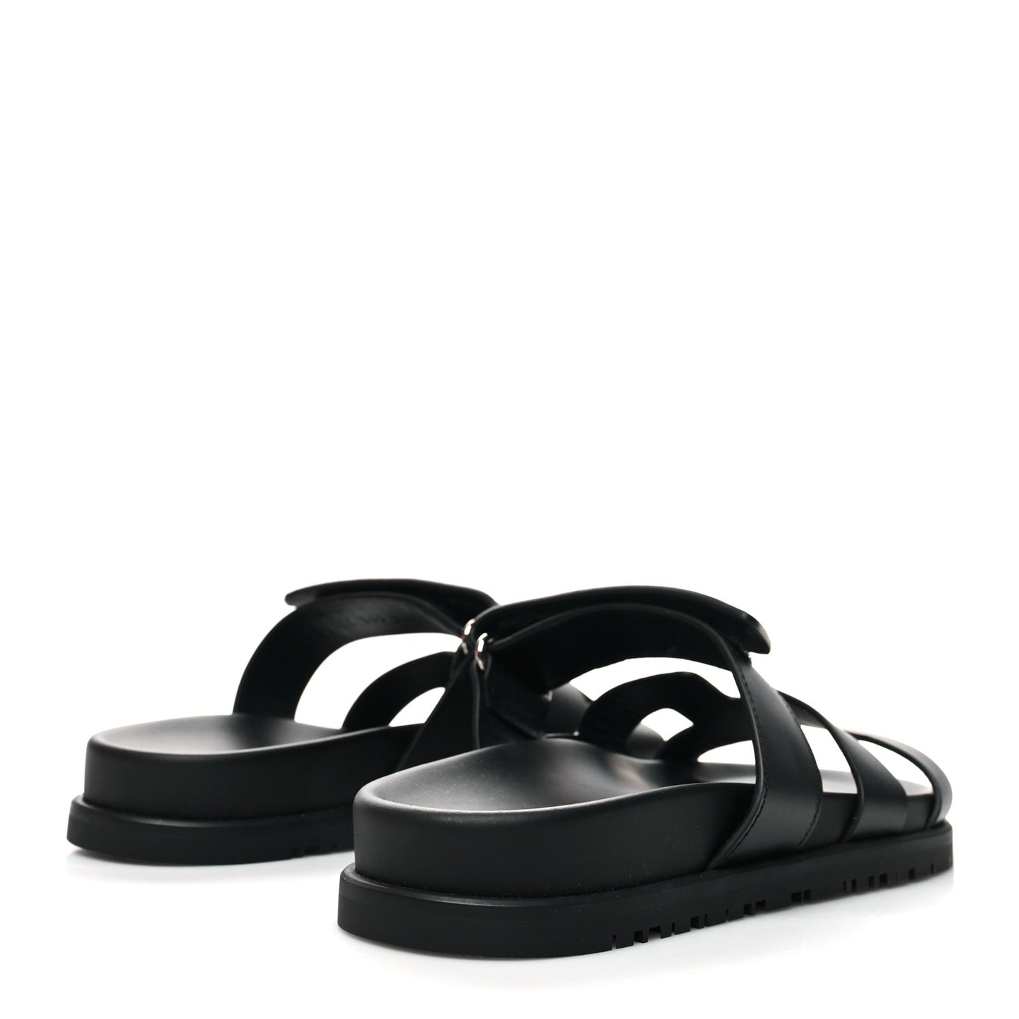 Calfskin Womens Chypre Sandals 36.5 Black