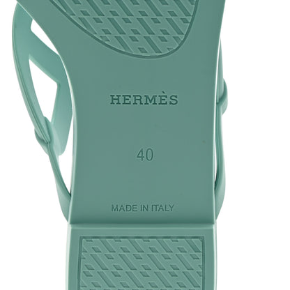 Hermes Rubber Womens Egerie Sandals 40 Vert Embrun 8 of 10