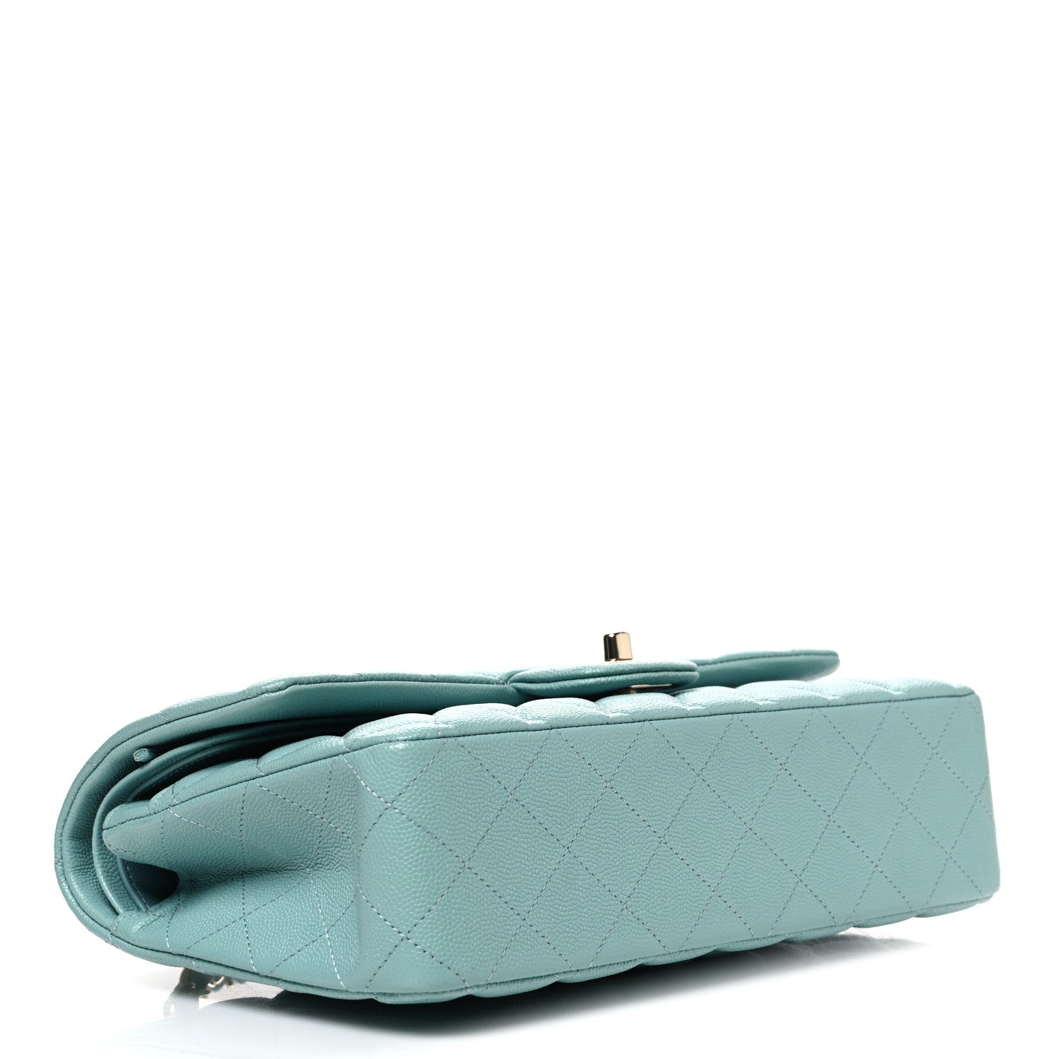 Chanel Caviar Quilted Medium Double Flap Light Blue 4 of 11