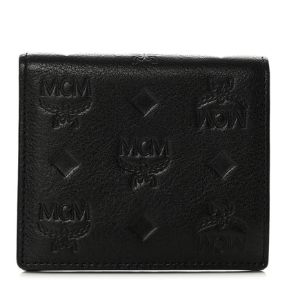 MCM Calfskin Ottomar Monogram Bi-Fold Wallet Black 1 of 8