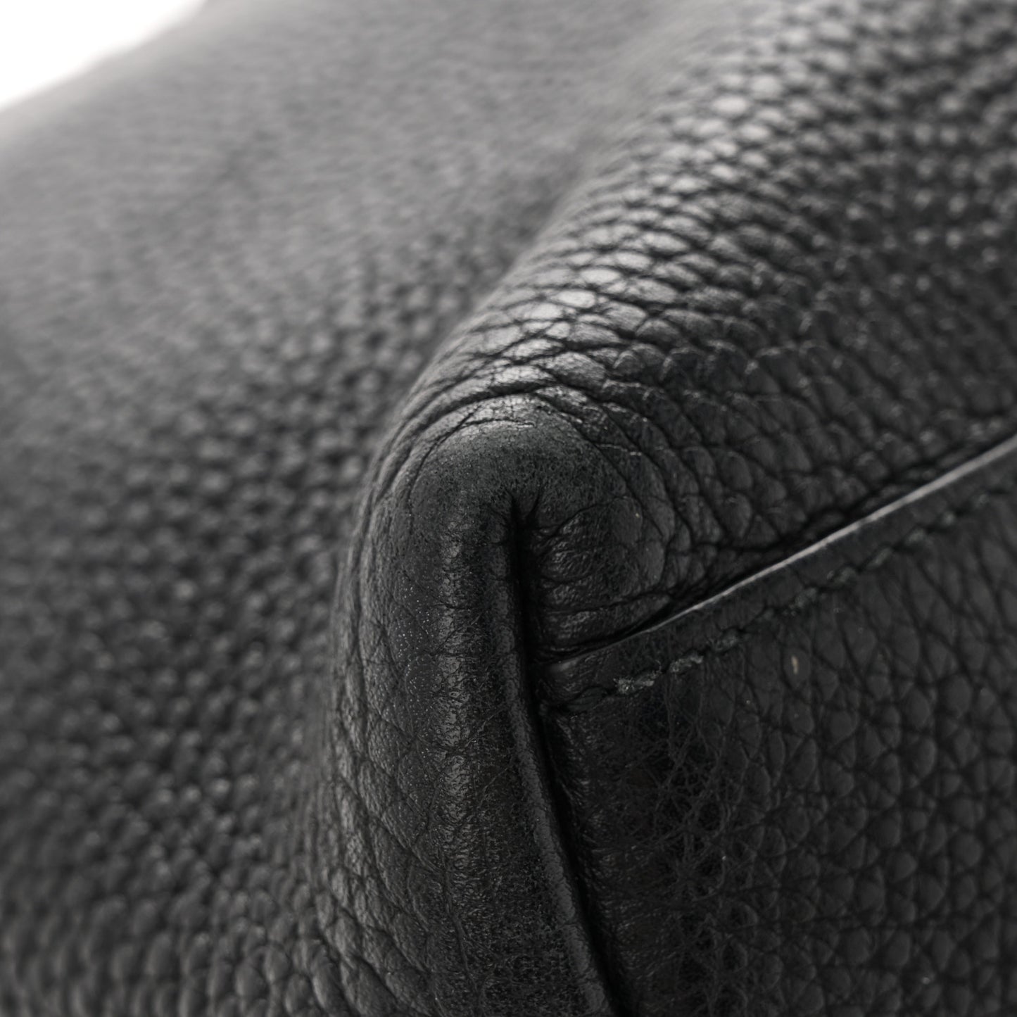 Pebbled Calfskin Medium Soho Chain Shoulder Bag Black