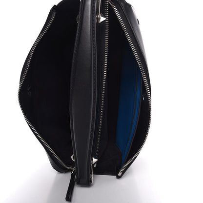 Fendi Vitello Baltico Dolce DotCom Satchel Black Blue Royal 4 of 10