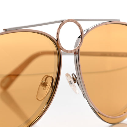 Chloe Metal Mirrored Romie Aviator Sunglasses CE144S Silver Copper 9 of 11