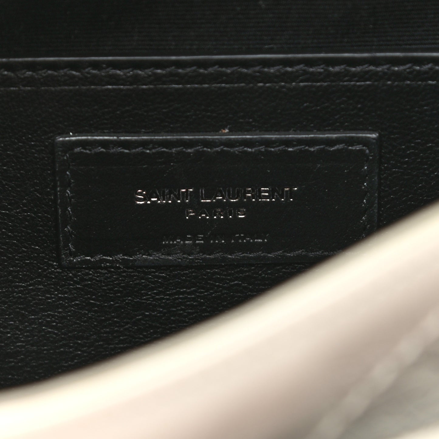 Crinkled Calfskin Matelasse Monogram Baby Niki Chain Satchel Ivory