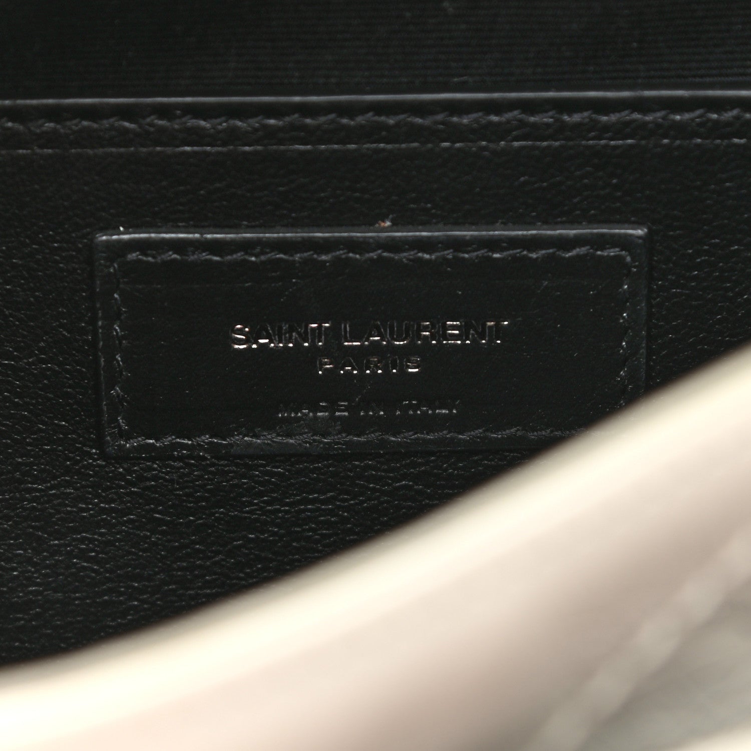 Saint Laurent Crinkled Calfskin Matelasse Monogram Baby Niki Chain Satchel Ivory 5 of 11