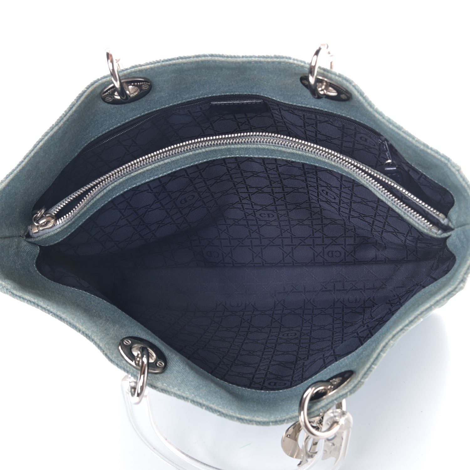 Christian Dior Denim Cannage Large Lady Dior Light Blue 4 of 4