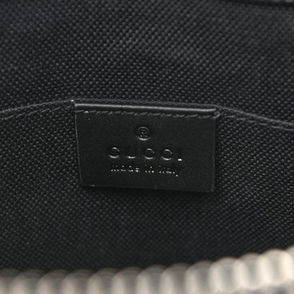 Gucci GG Supreme Monogram Web Small Flat Messenger Bag Black Grey 7 of 11