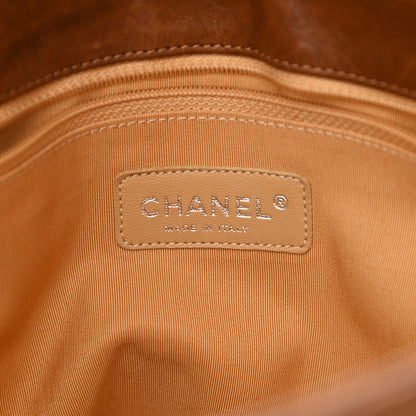 Chanel Washed Lambskin Quilted Chain Around Maxi Flap Brown 6 of 12