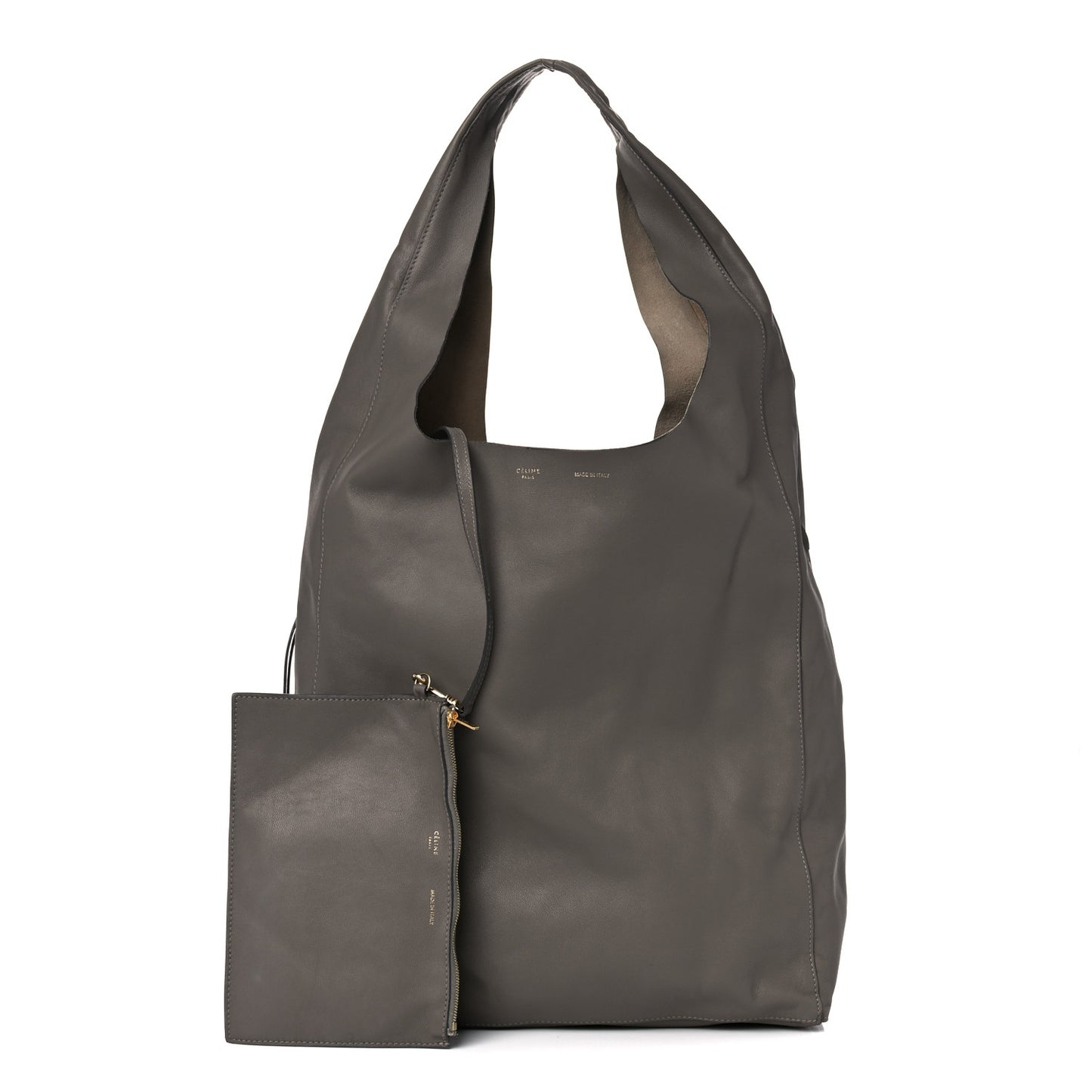 Soft Lambskin Shoulder Cabas Grey