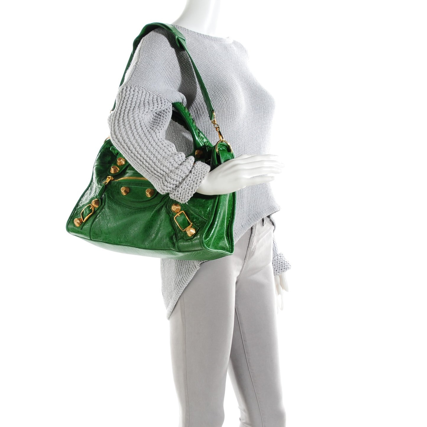 Chevre Giant 21 Gold Hardware City Vert Gazon