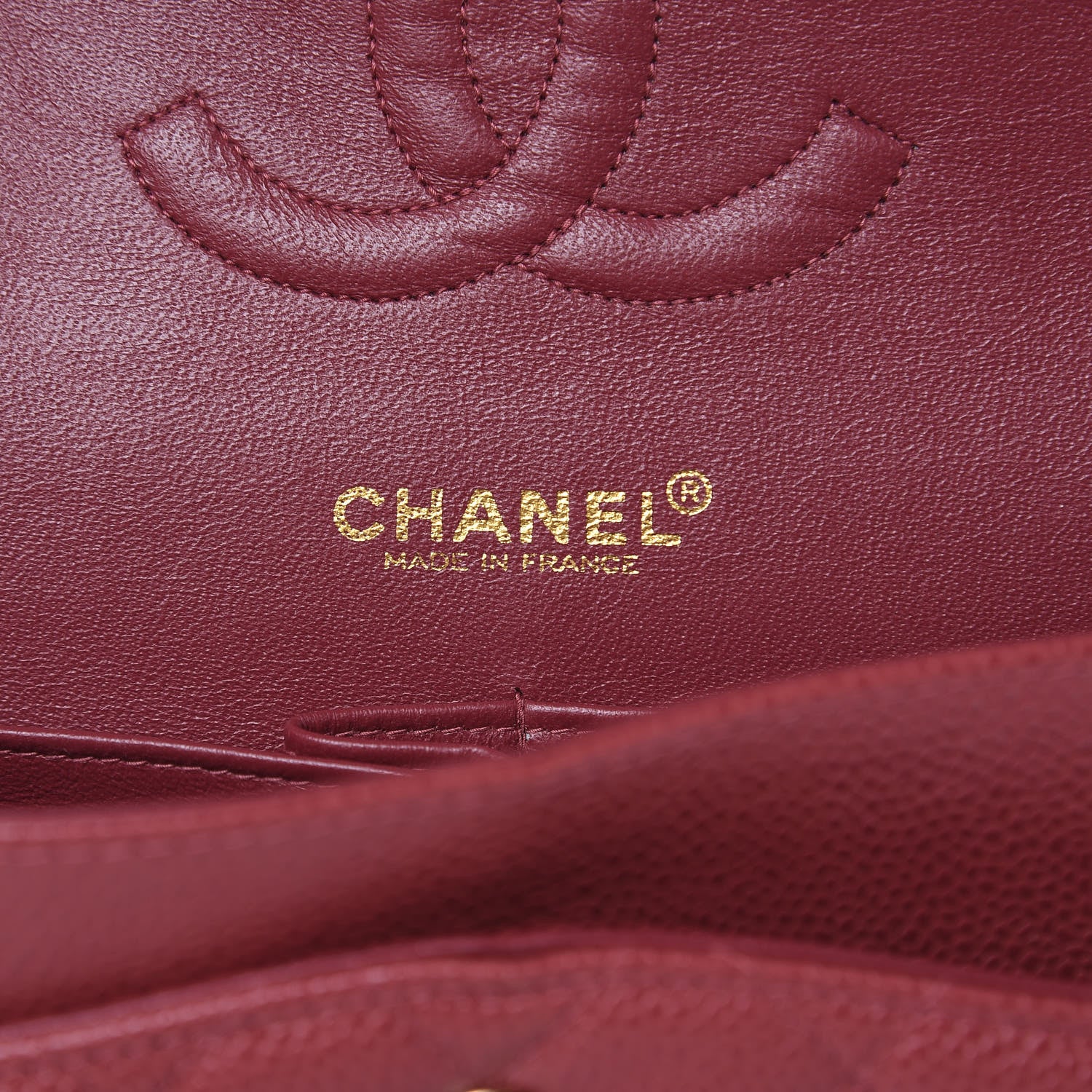 Chanel Caviar Quilted Medium Double Flap Dark Pink 6 of 12