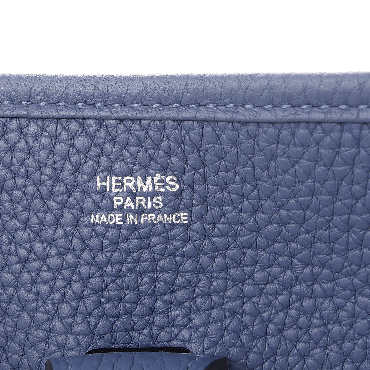 Hermes Taurillon Clemence Evelyne III PM Bleu Agate 6 of 8