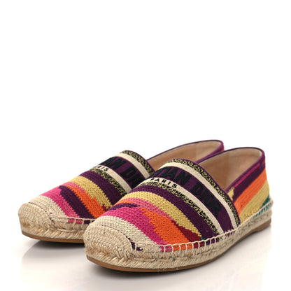 Christian Dior Cotton Embroidered Patchwork Granville Espadrille 40 Multicolor 3 of 8
