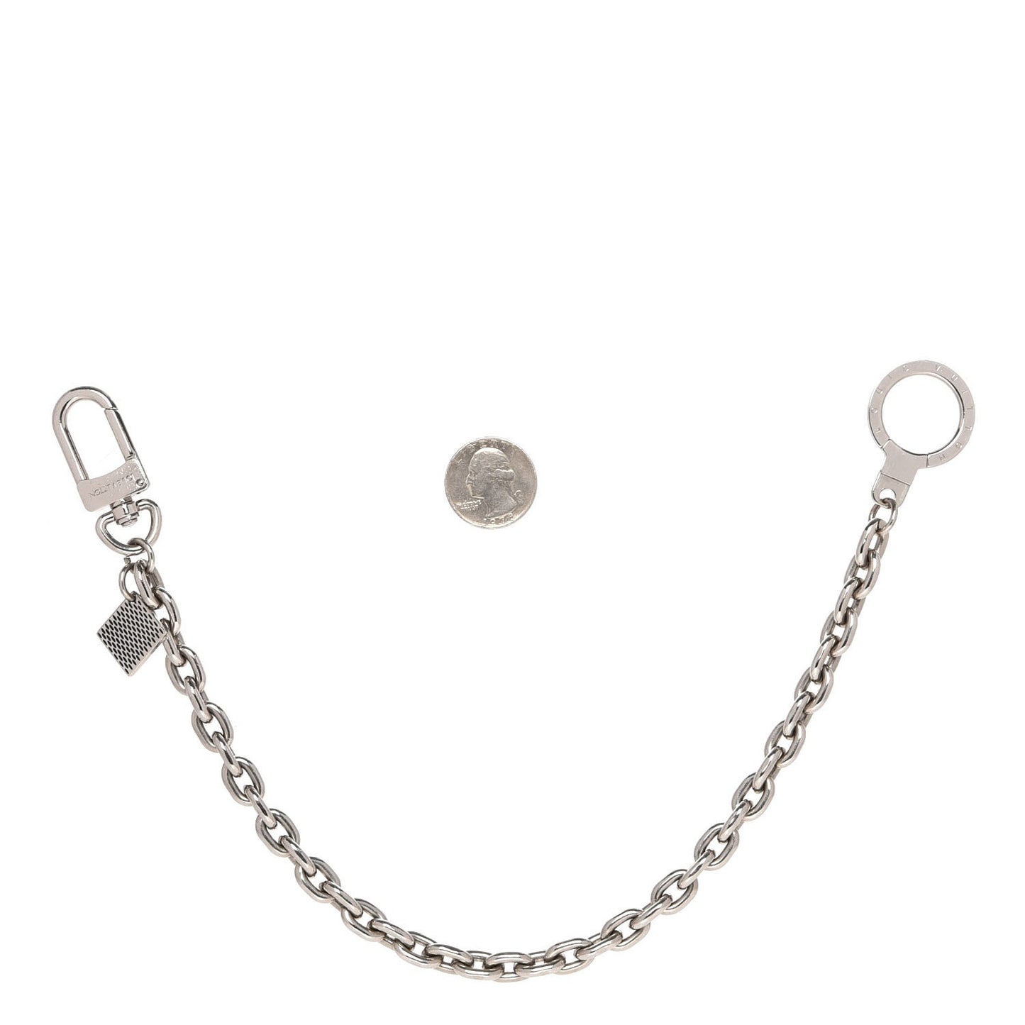 Metal Mens XL Key Chain Silver