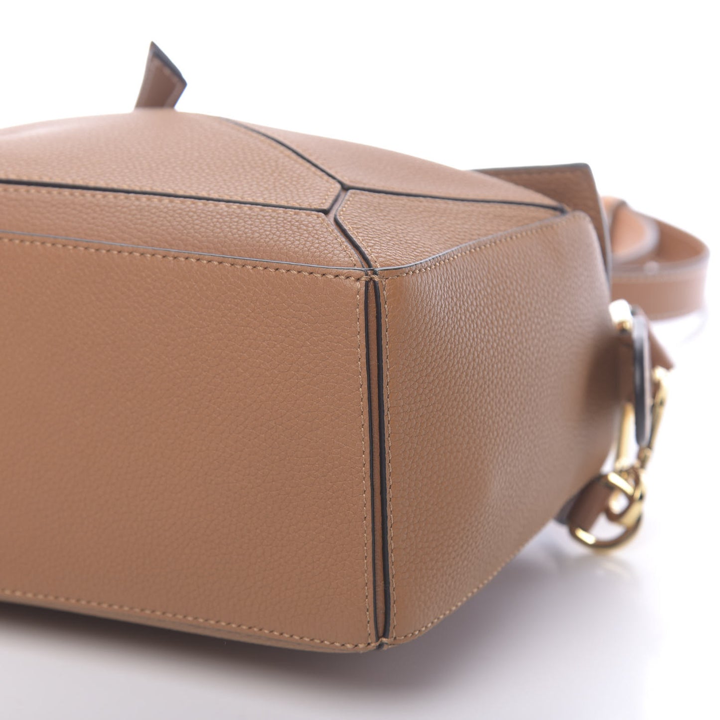 Calfskin Small Puzzle Bag Light Caramel