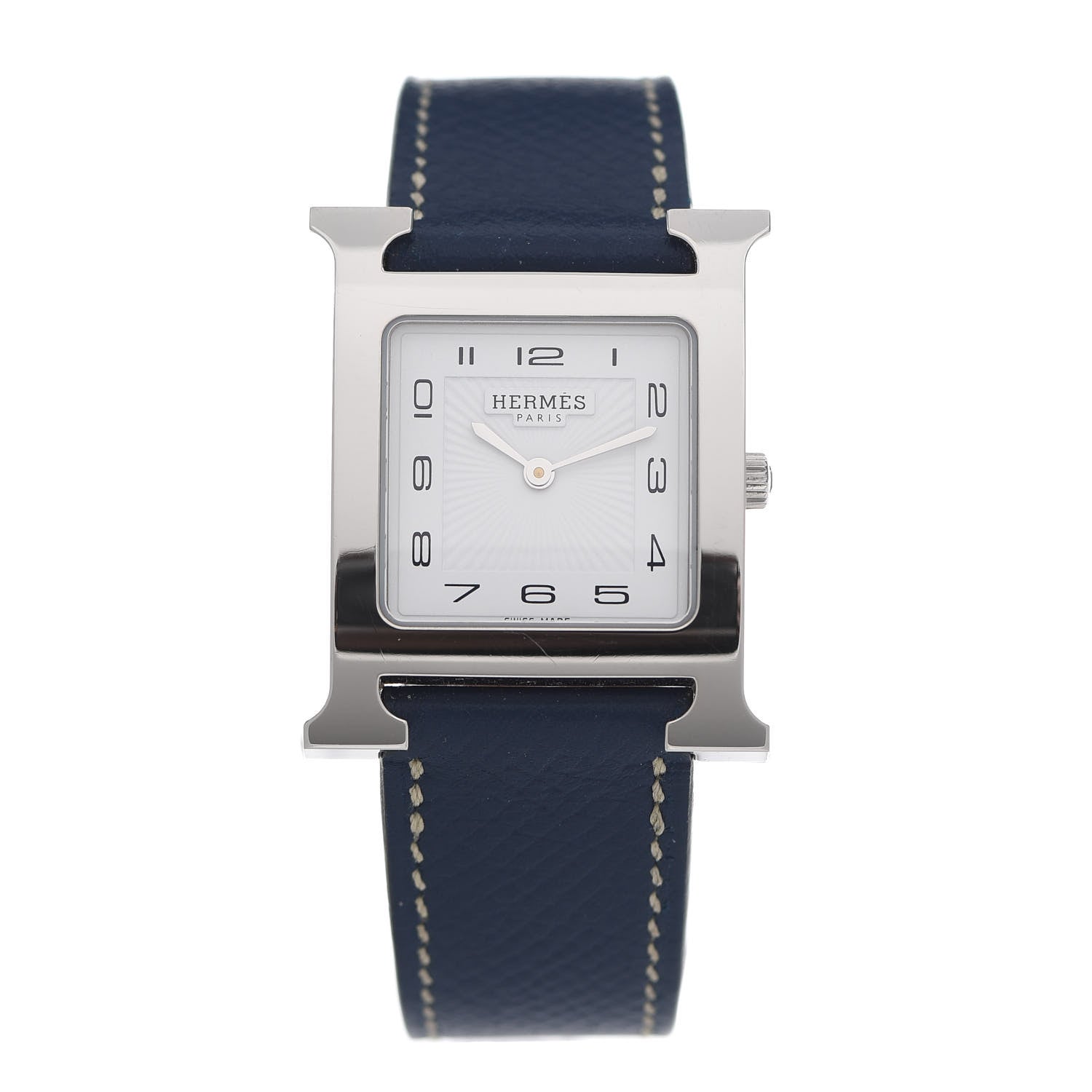 Hermes Stainless Steel Epsom 26mm Heure H Hour Quartz Watch Malta 1 of 5