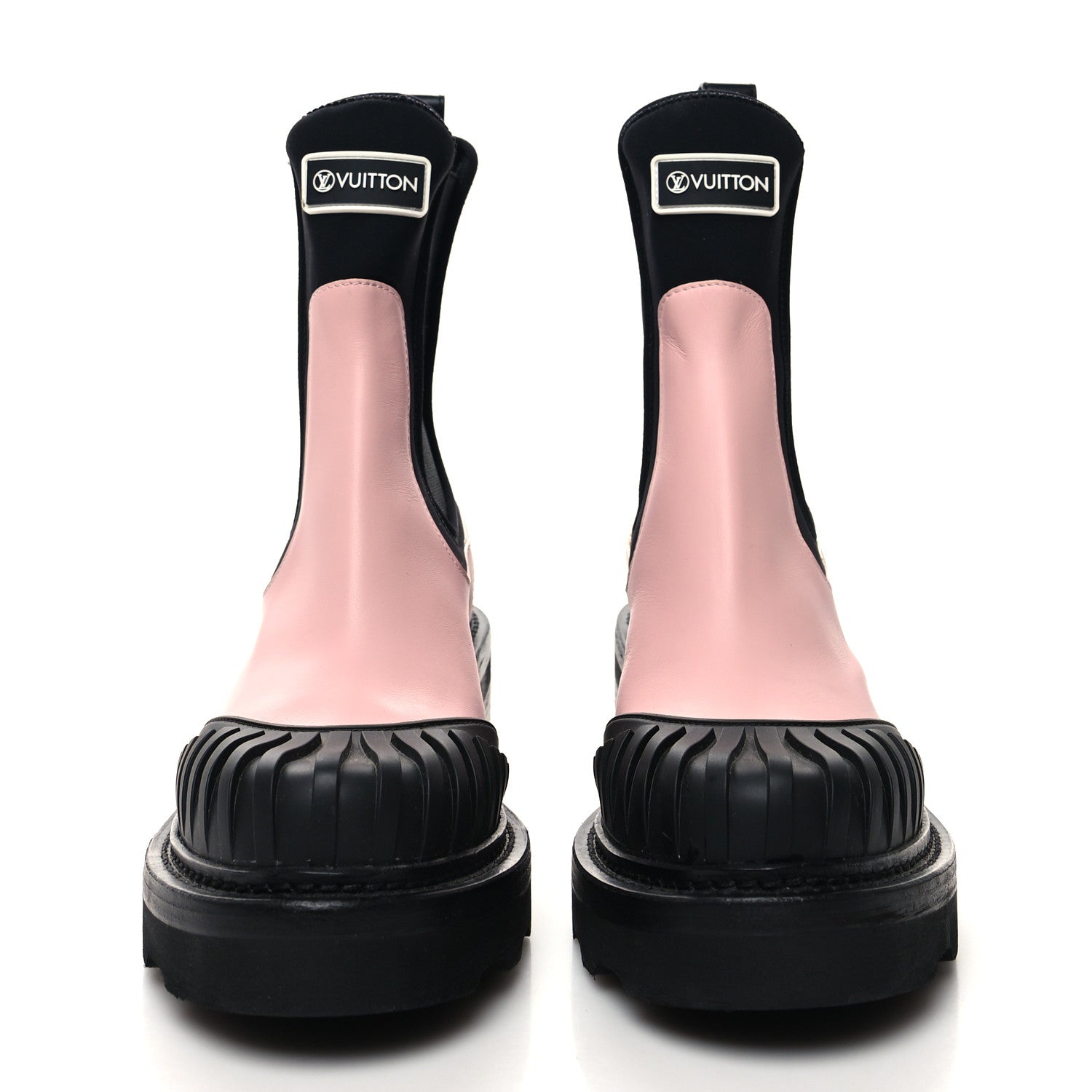 Louis Vuitton Calfskin Beaubourg Ankle Boots 38 Black Pink 2 of 7