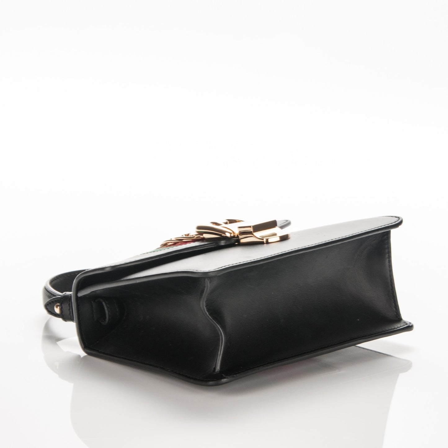 Calfskin Mini Sylvie Top Handle Bag Black