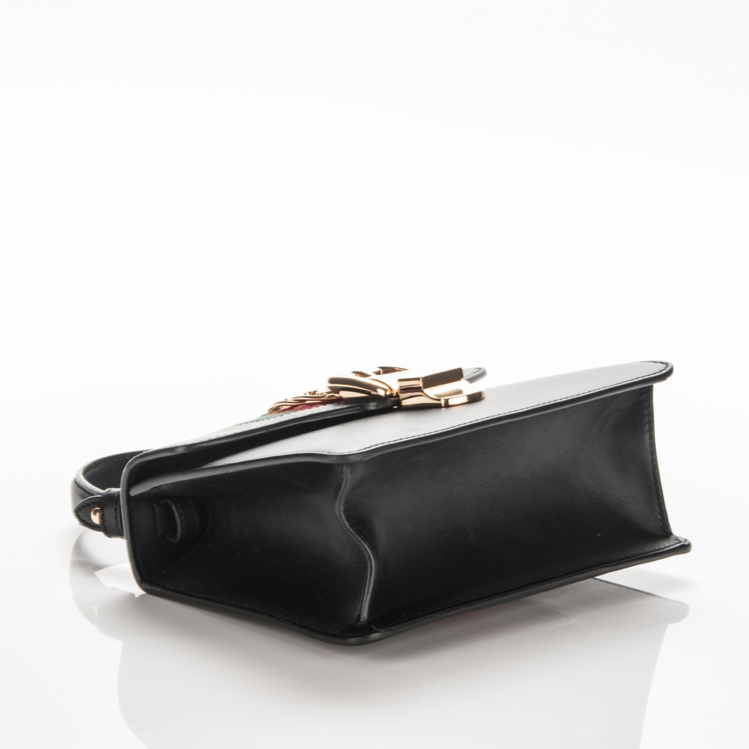 Gucci Calfskin Mini Sylvie Top Handle Bag Black 4 of 6