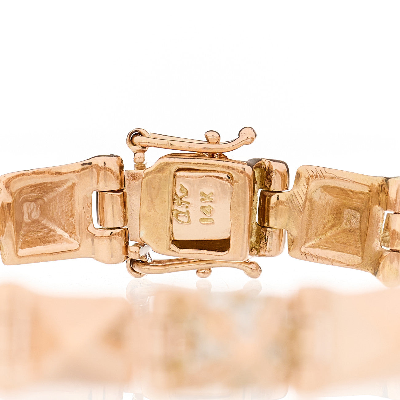 14K Rose Gold Diamond Small Spike Bracelet