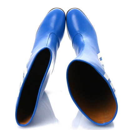 Gucci X ADIDAS Calfskin Elizabeth Knee Boots 39 Blue 2 of 10