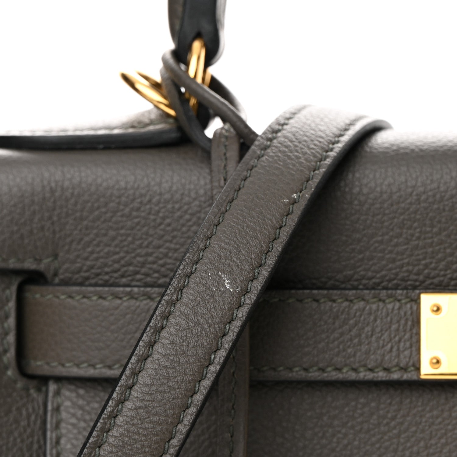 Hermes Evercolor Kelly Retourne 28 Vert De Gris 10 of 12