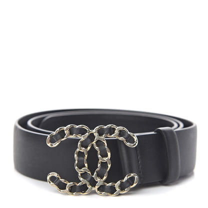 Chanel Lambskin CC Chain Belt 80 32 Black 1 of 8