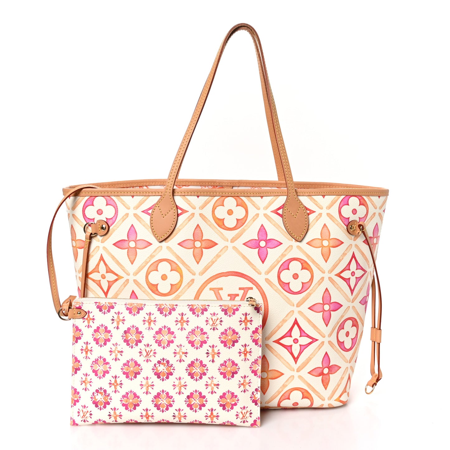 Monogram Tiles By The Pool 2.0 Neverfull MM Coral