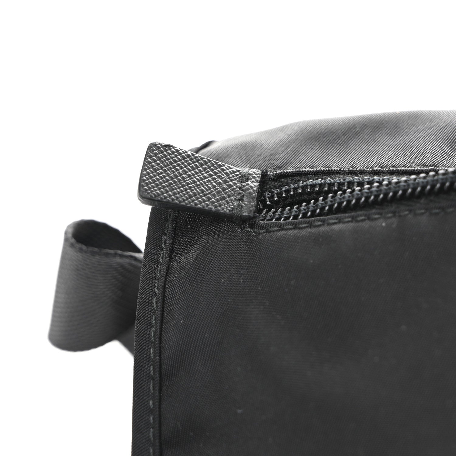 Prada Nylon Vela Saffiano Single Buckle Messenger Shoulder Bag Black 12 of 12