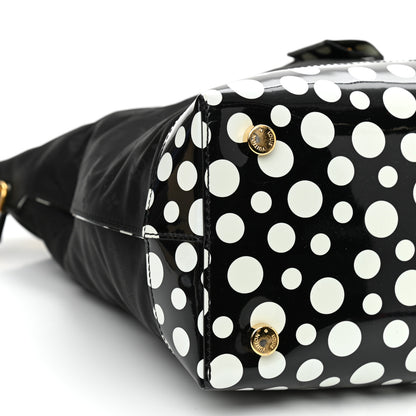 Louis Vuitton Nylon Kusama Infinity Dots Lockit Vertical MM Black White 6 of 9