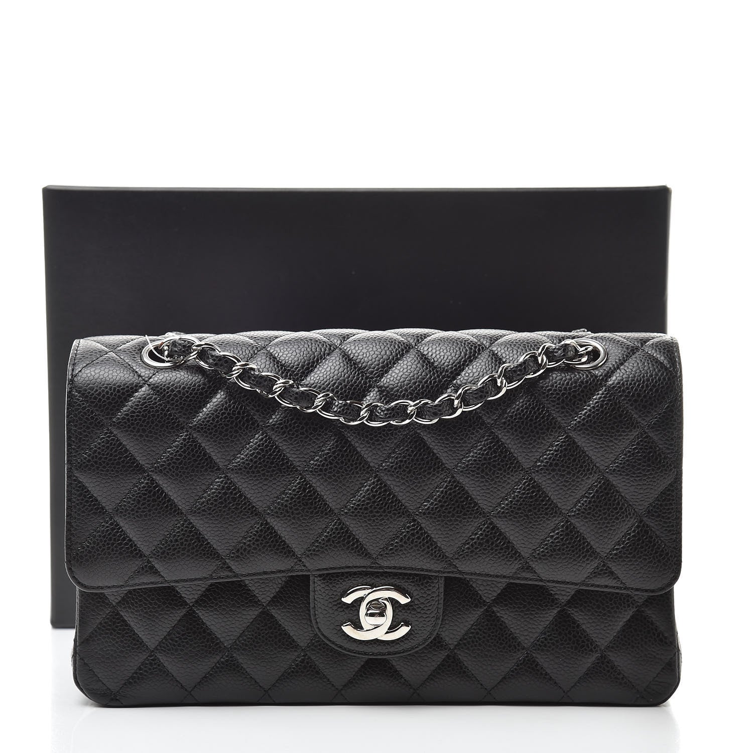 Chanel Caviar Quilted Medium Double Flap Black 11 of 11